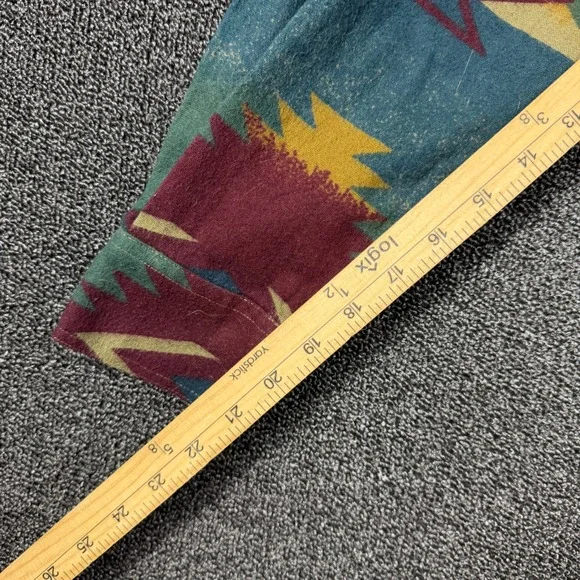 Vintage Lawton Harbor Aztec Southwestern Flannel Shirt Men's L Western Boho - Picture 6 of 7